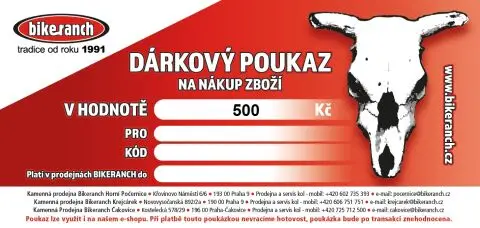 Nejprodávanější DÁRKOVÁ POUKÁZKA - 500,- Kč