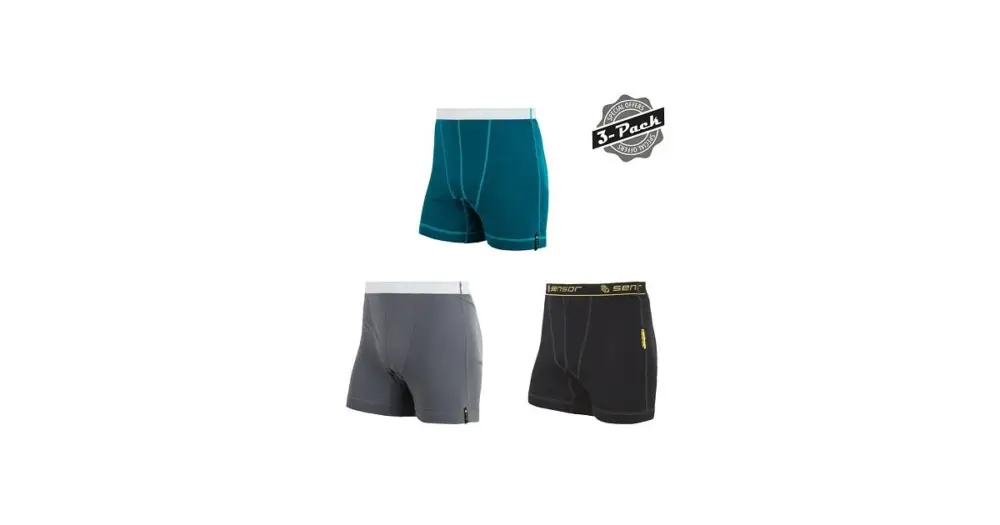 Doprava Zdarma SENSOR - pánské trenky DOUBLE FACE 3-PACK černá/safír/šedá