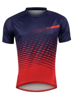 Akční Cena FORCE - dres MTB ANGLE kr. rukáv, modro-červený XS
