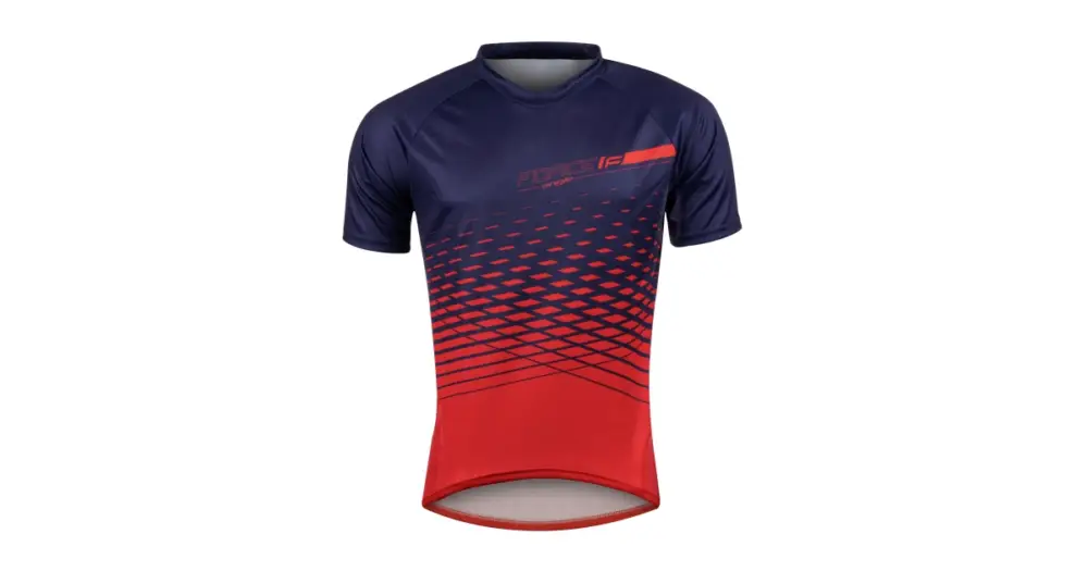 Akční Cena FORCE - dres MTB ANGLE kr. rukáv, modro-červený XS