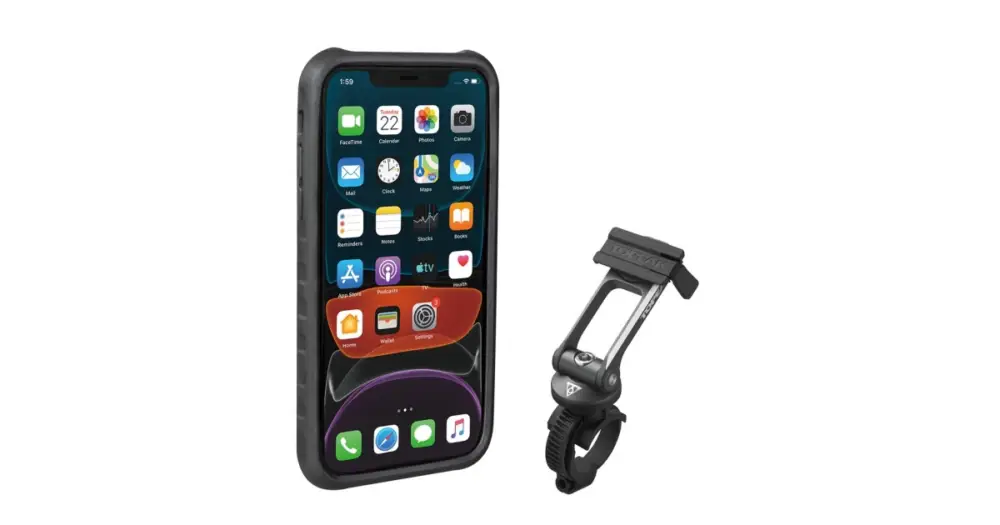 Značkový TOPEAK - obal RIDECASE pro iPhone 11 černá/šedá