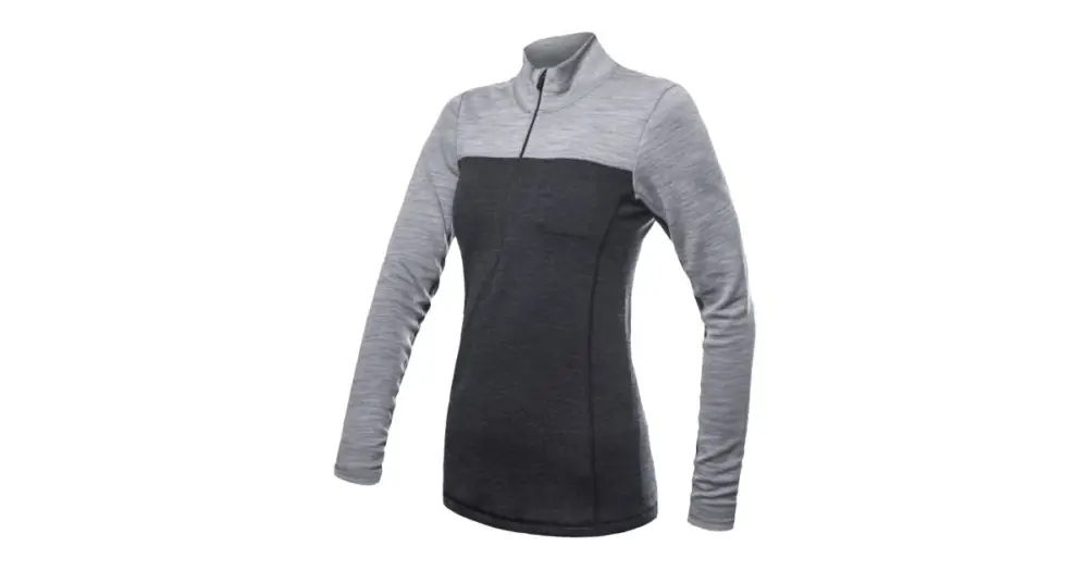 SENSOR - dámské triko zip MERINO BOLD šedá/antracitová S Odeslání Ihned