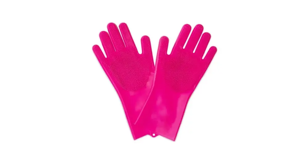 MUC-OFF - silikonové mycí rukaviceDeep Scrubber Gloves růžová L Rychlé Dodání