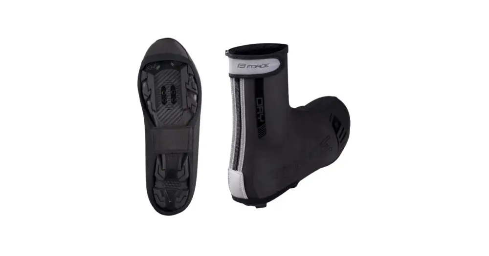 FORCE - návleky na tretry PU DRY MTB černé Zlevněný