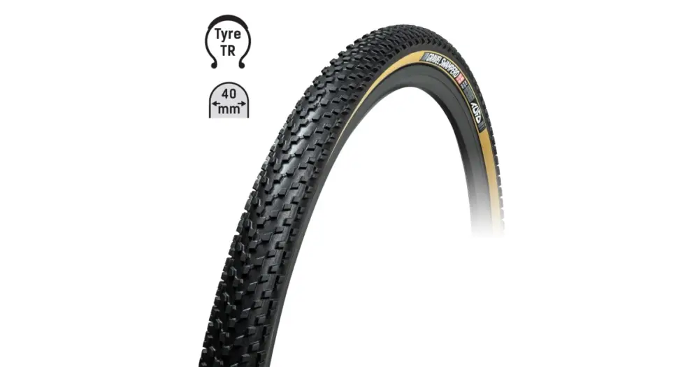 TUFO - plášť Gravel Swampero, 40Cx700 mm, bezdušový, černá / béžová, skládací Vysoce Kvalitní