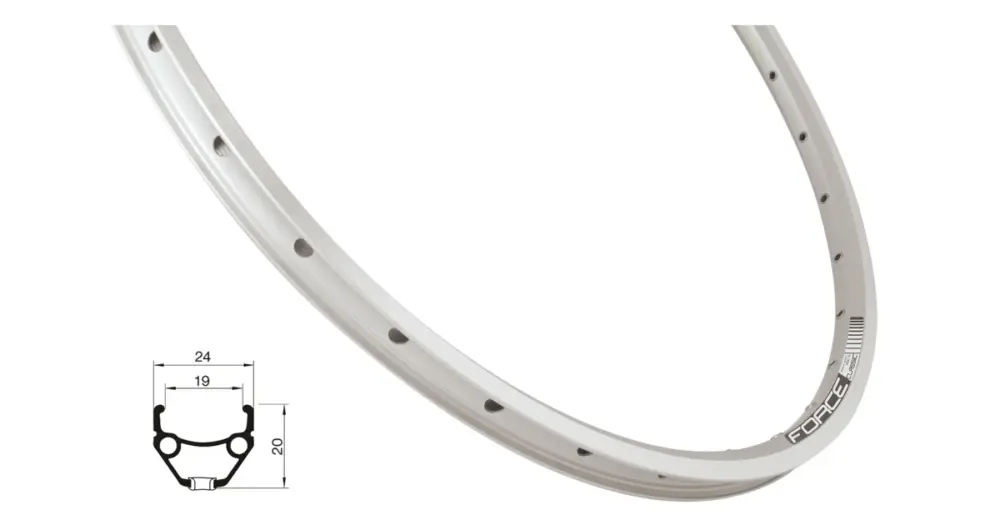 FORCE - ráfek CLASSIC 559x19 36děr, stříbrný Cenově Výhodný