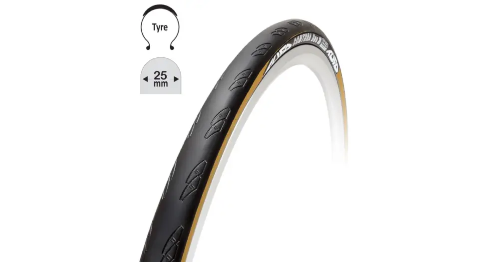 TUFO - silniční plášť Comtura Duon, 25Cx700 mm, černá / béžová, skládací Finální Výprodej