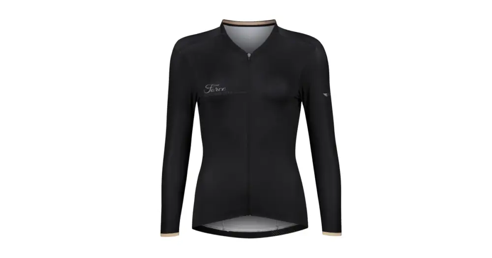 Rychlé Dodání FORCE - dámský dres GOLD LADY dl. rukáv, černý XS