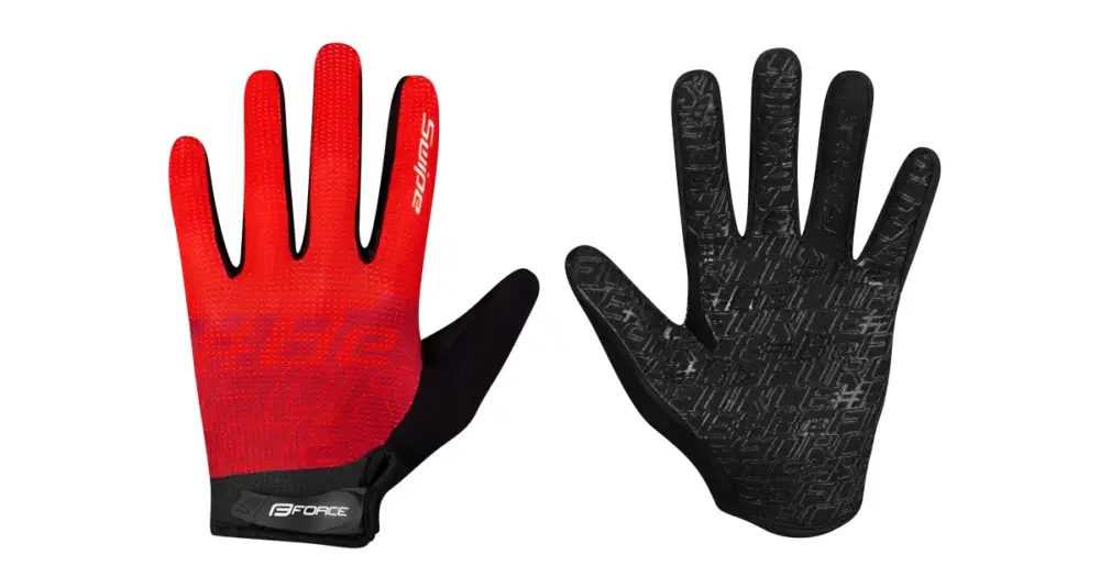 FORCE - rukavice MTB swipe, červené, XL Tovární Cena