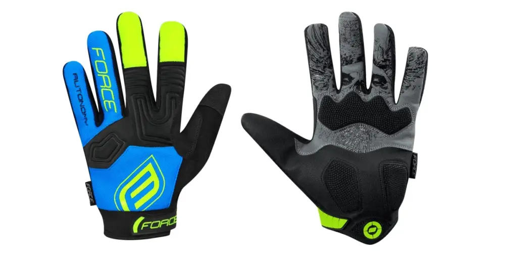 FORCE - rukavice MTB autonomy, černo-modré, L Speciální Cena