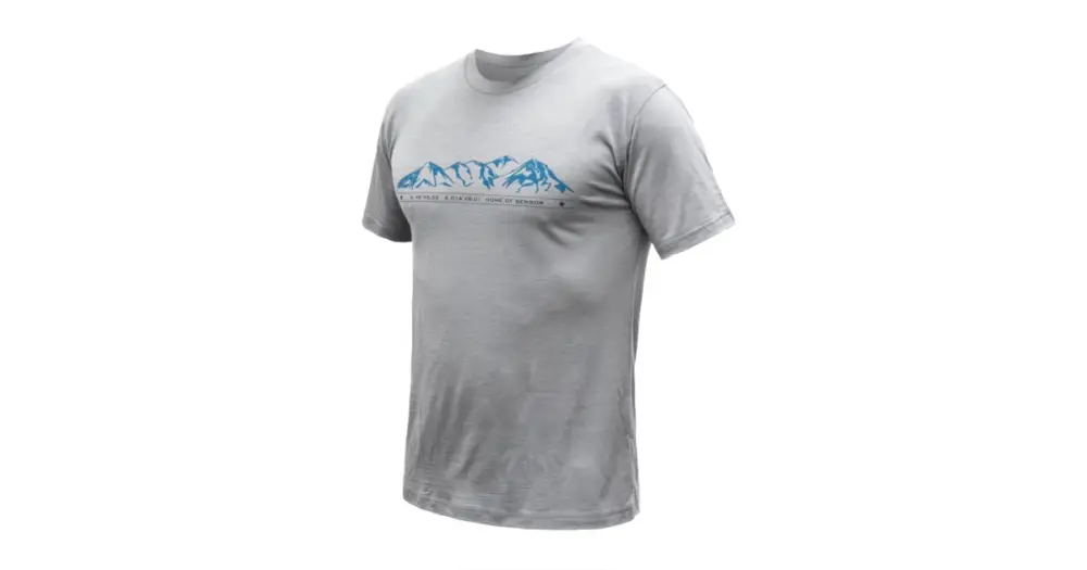 Pouze Dnes SENSOR - pánské triko MERINO ACTIVE MOUNTAINS šedá XXL