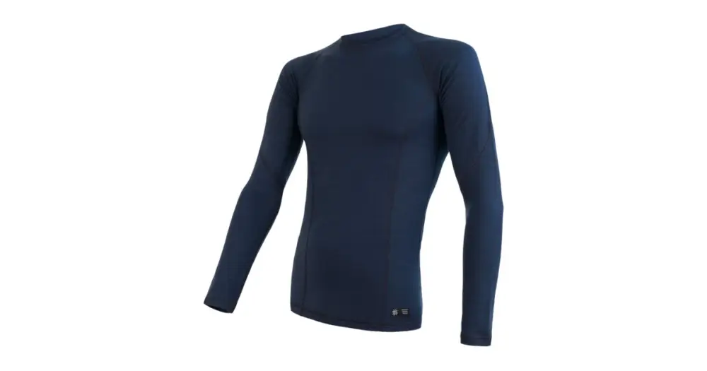 SENSOR - triko MERINO DF modrá M Nejprodávanější