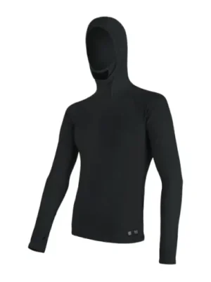 SENSOR - triko s kapucí MERINO DF černá XL Časově Omezené