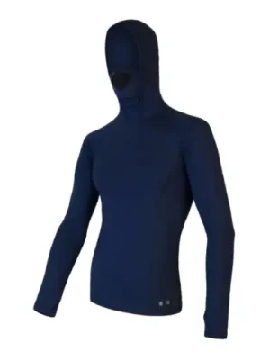 Zlevněný SENSOR - triko s kapucí MERINO DF modrá L