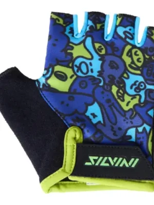 Zlevněný SILVINI - dětské rukavice Locri modrá/fluo 5-6