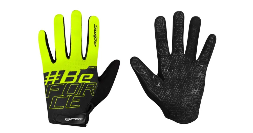 Tovární Cena FORCE - rukavice MTB swipe, černo-fluo, XL