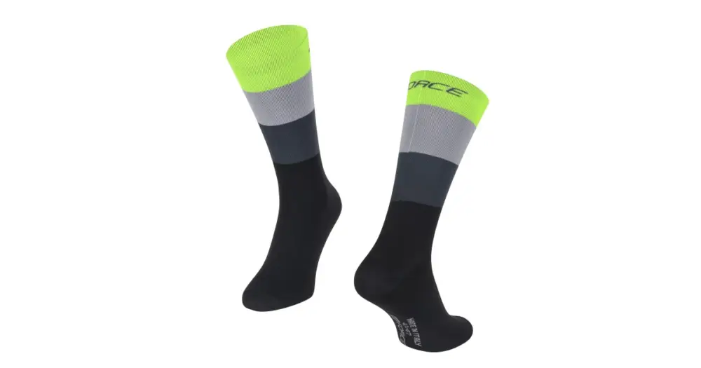 Ověřený FORCE - ponožky Rainbow černá/fluo S/M (38/42)