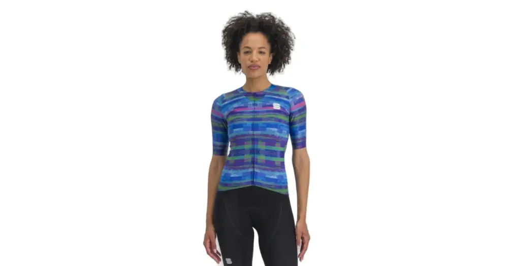 SPORTFUL - dámský dres Glitch w bomber jersey, multicolor blue L Top Prodej