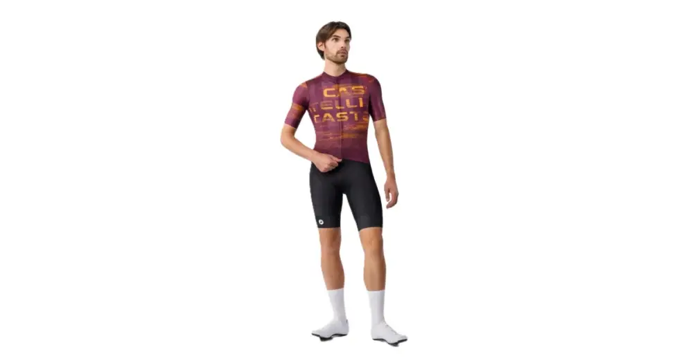 Nová Kolekce CASTELLI - pánský dres Stratus Logo vínová