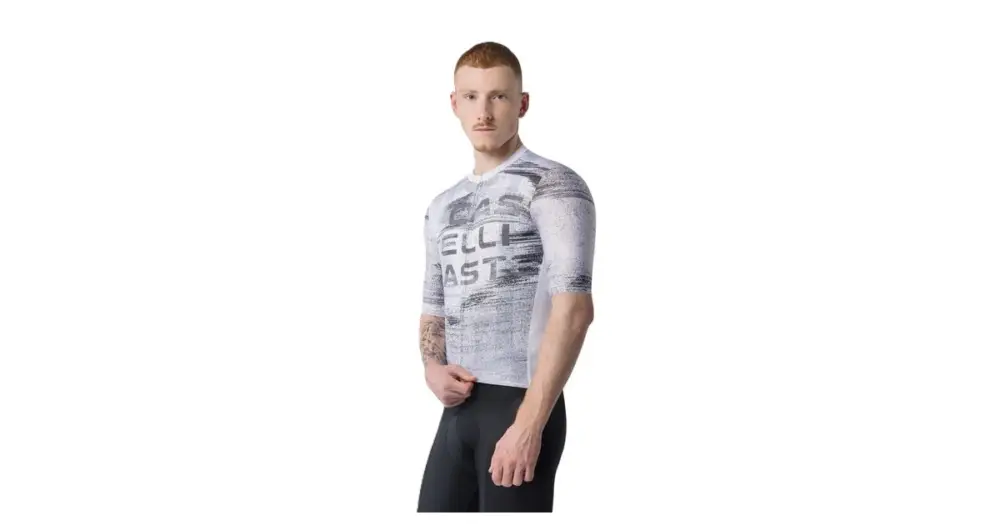 CASTELLI - pánský dres Stratus Logo bílá Finální Výprodej