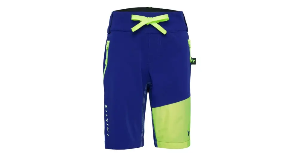 Sleva SILVINI - dětské kraťasy Acri modrá/fluo 122-128
