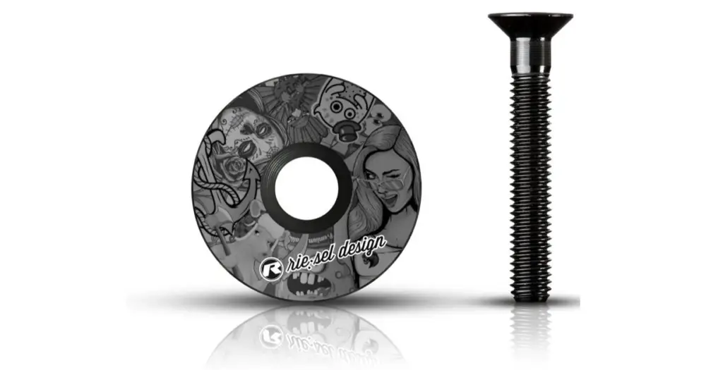 Aktuální Víčko hlavového složení Riesel, Stickerbomb Ultra Black II