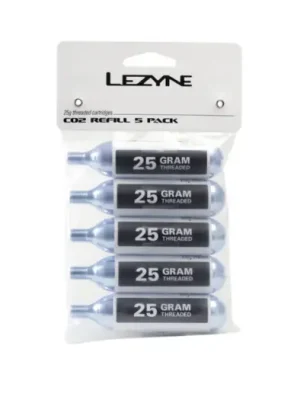 Akční Cena CO2 bombička Lezyne 5x25 g, Bulk Silver