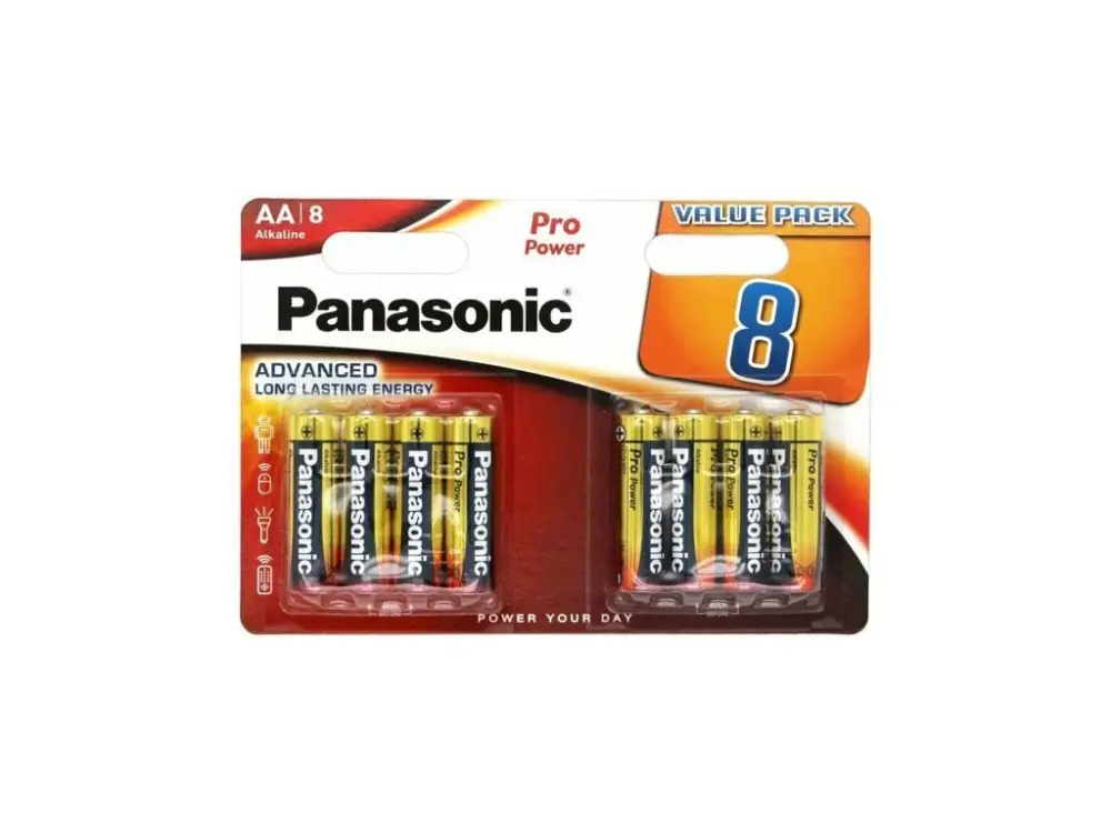 alkalické baterie AA Panasonic blistr 8 ks Must-Have