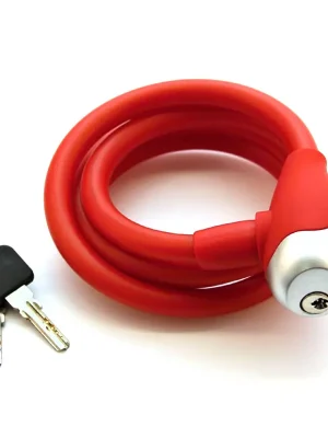 Levný Zámek 1200/ 12 spirála QT Cycle Tech silikon červený