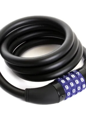 Zámek kódový 1200/12 spirála QT Cycle Tech silikon černý Horká Nabídka