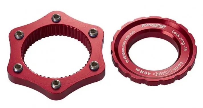 Adaptér Reverse kotouče diskové brzdy centerlock/6-otv. Red Vrácení Zdarma
