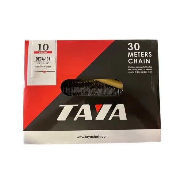 Značkový Řetěz 10sp. TAYA DECA-101, metráž 30m - silver/black