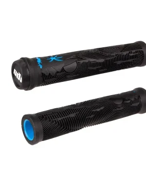 Gripy BMX ODI Hucker Flangeless Black/Blue Nízká Cena