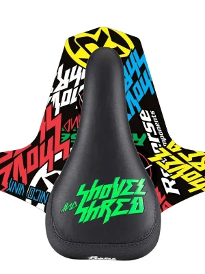 Akční Nabídka Sedlo Reverse Nico Vink Shovel and Shred Black / Neon-Green + blatníček