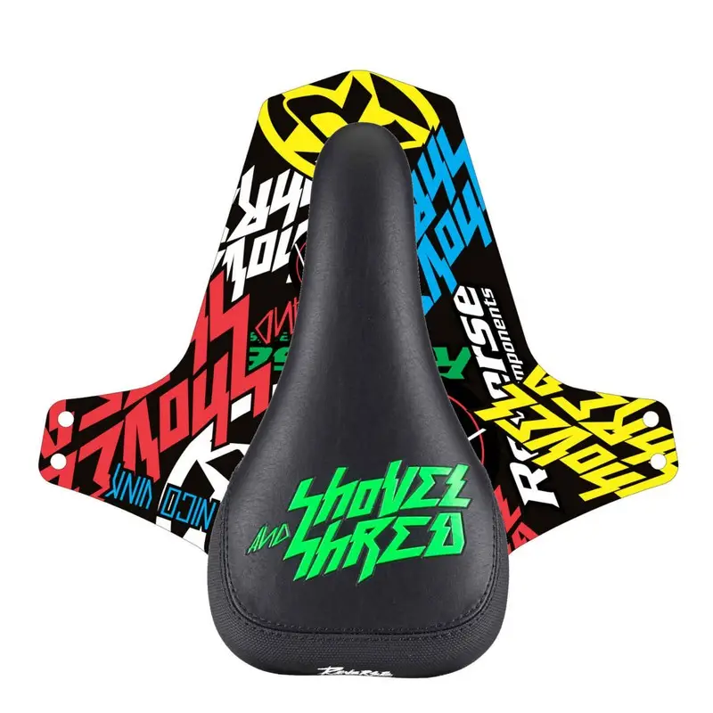 Akční Nabídka Sedlo Reverse Nico Vink Shovel and Shred Black / Neon-Green + blatníček