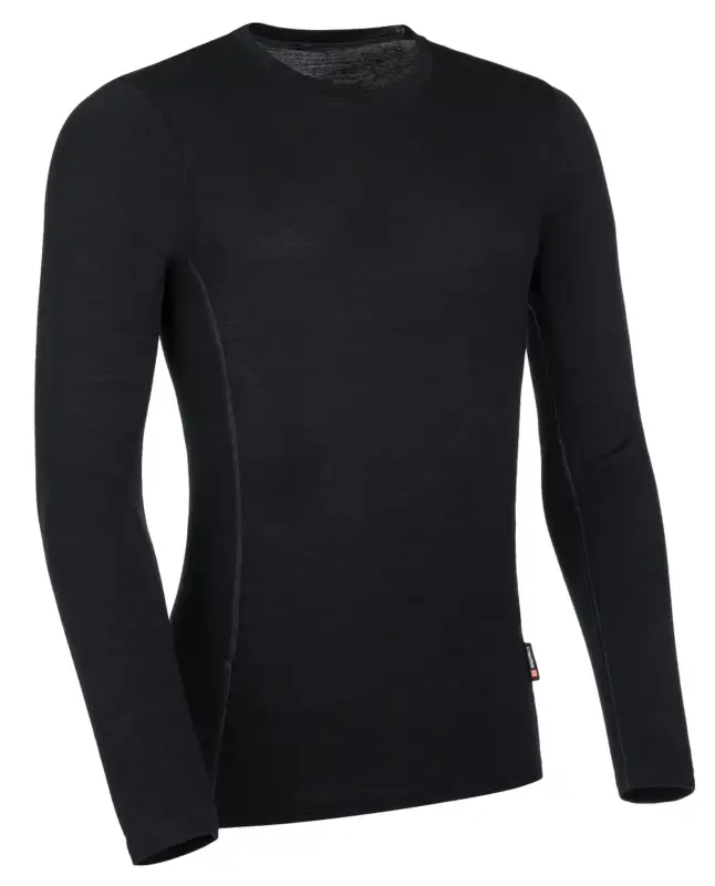 Finální Výprodej Triko PELLS Merino dlouhý rukáv Black - S