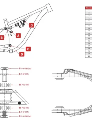 CS main pivot bolt/ hlavní čep zadní stavby PELLS Tarpan Značkový