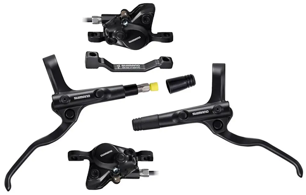 Vysoce Kvalitní brzda kotoučová SHIMANO MT200, p+z (800+1700 mm) adaptér, komplet bez kotoučů (zadní J-kit)