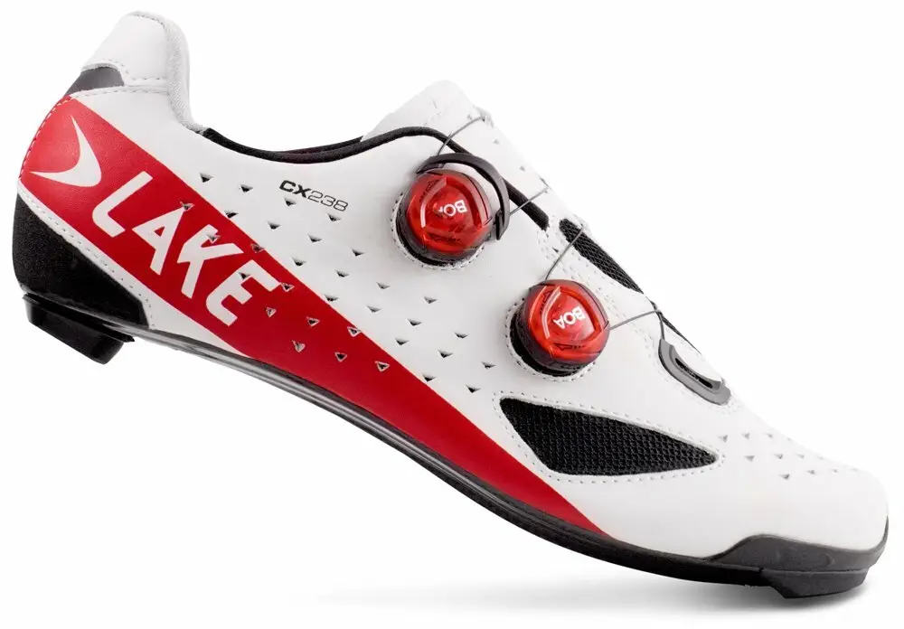 Časově Omezené tretry LAKE CX238 Carbon bílo/červené vel.42,5