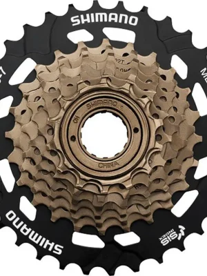 7-kolo SHIMANO MF-TZ500 14-34 zubů Megarange, hnědé/černé Ověřený