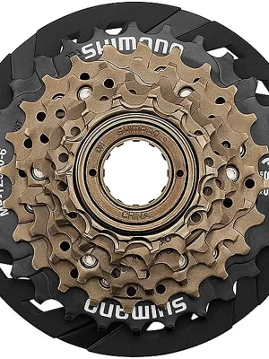 7-kolo SHIMANO MF-TZ500 14-28 zubů, hnědé/černé, s krytem paprsků Víkendová Akce