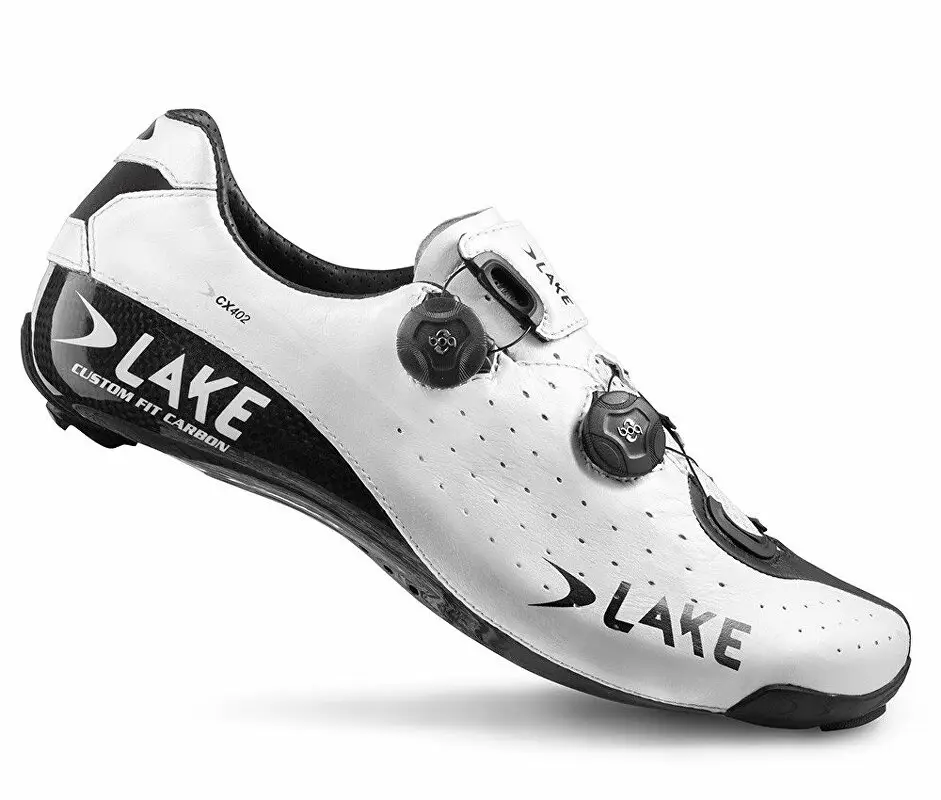Oblíbený tretry LAKE CX402 Carbon bílo/černé vel.45,5 Speedplay