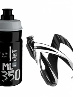 Ověřený Lahev + Košík Elite JET + košík CEO KIT 23 Black/Grey
