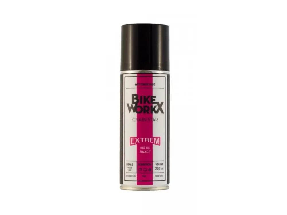 Sezónní Sleva Olej na řetěz BikeWorkX Chain Star Extreme sprej 200ml