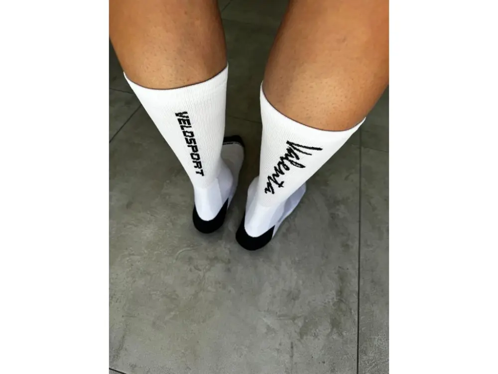 Velosport ponožky Custom Socks White Levný