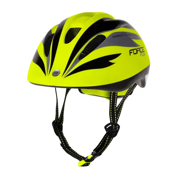 Přilba Force Fun Stripes dětská, fluo-černo-šedá Značkový