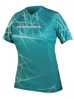 Doprava Zdarma Dámské triko Endura Singletrack, Zelenomodrá