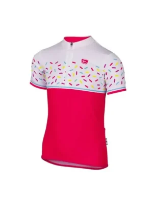 Dětský dres ETAPE RIO růžovo bílý Zlevněný
