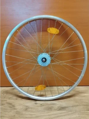 Zapletené přední kolo 559 (26") EURO LINE stříbrný s dynamo nábojem Shimano Sleva