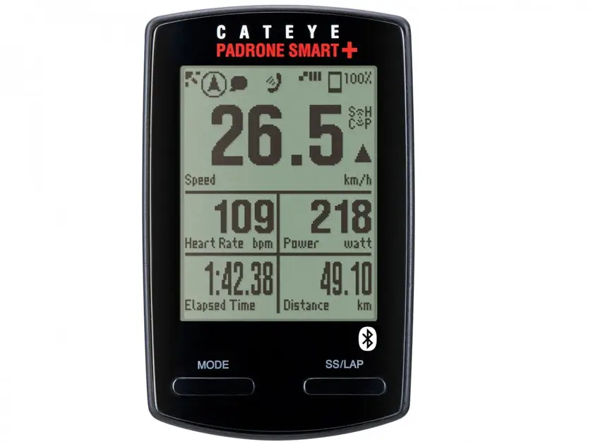 Přímo Od Výrobce CATEYE Cyklopočítač CAT Padrone Smart+ (SC100B W/SPDCDCHR) (černá)